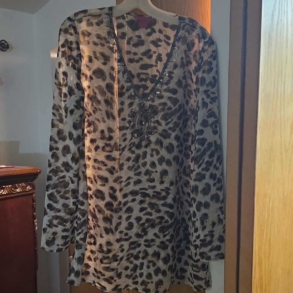 Sunny Leigh Animal Print Blouse